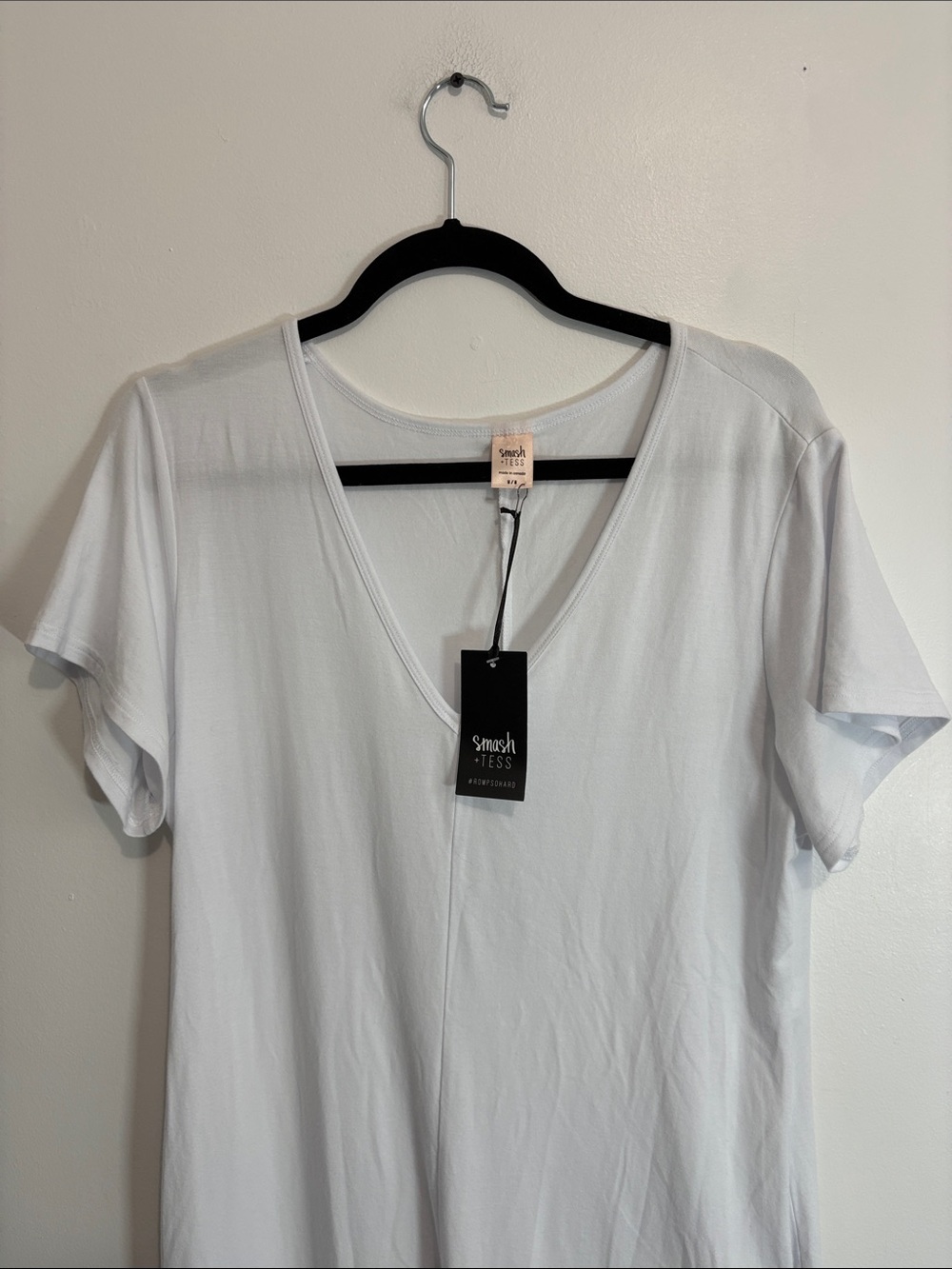 BNWT Smash + Tess V-Neck The Sunday romper in bright white bridal edition size M - Picture 5 of 6
